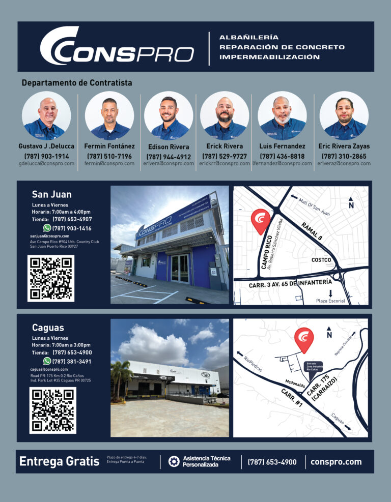 Shopper abril 2026 Conspro Puerto Rico página 16 materiales de construcción